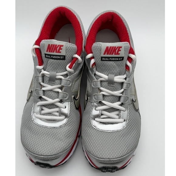 NIKE Dual Fusion ST Men's Size 11 1/2 Stability Red Gray 0058 Gently Used 0058 - Picture 2 of 11